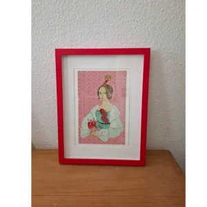 Fine-Art-Druck Frau mit Plüschmonster