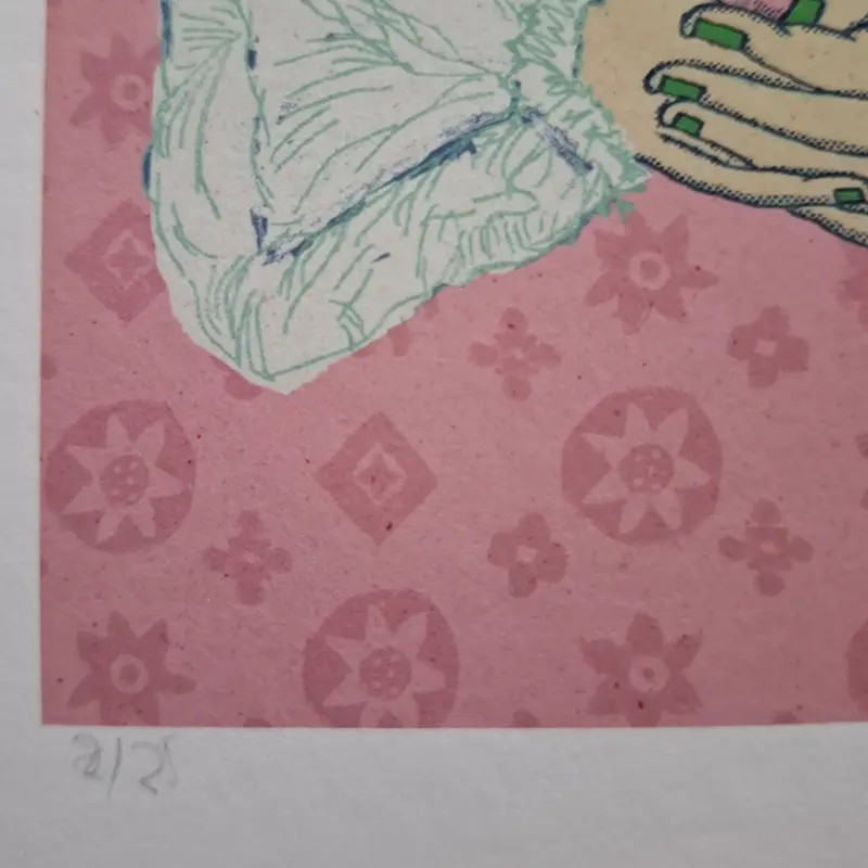 Fine-Art-Druck Frauenportrait mit Plüschmonster – Bild 7