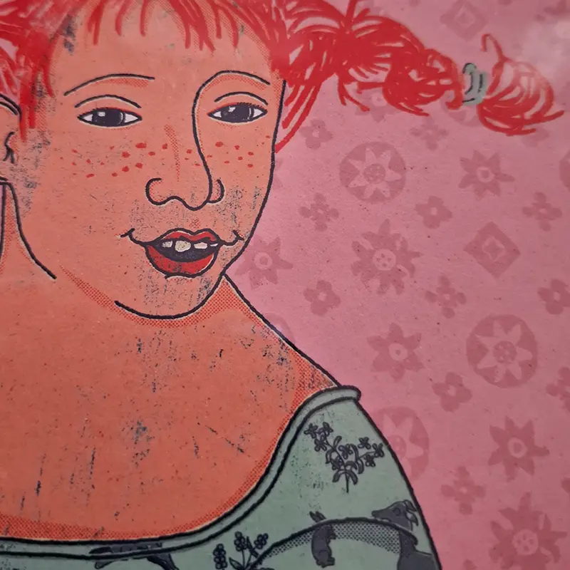 Fine-Art-Druck Mädchenportrait mit Einhorn – Bild 2